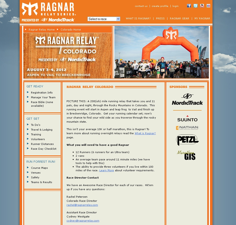 Ragnar web page
